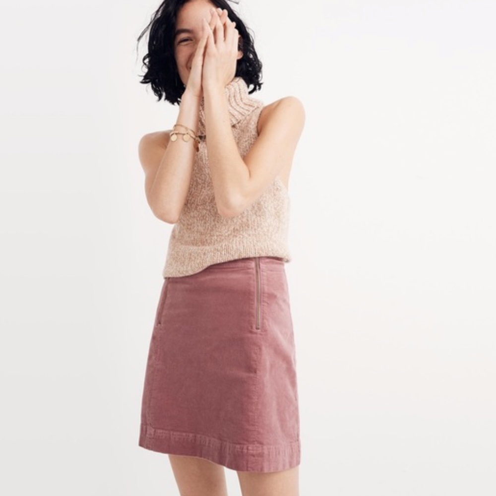 Madewell Velveteen Zip Skirt - NWOT